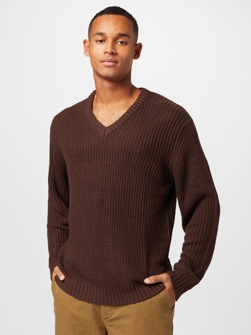 Redefined Rebel Pullover in Braun: Vorderseite