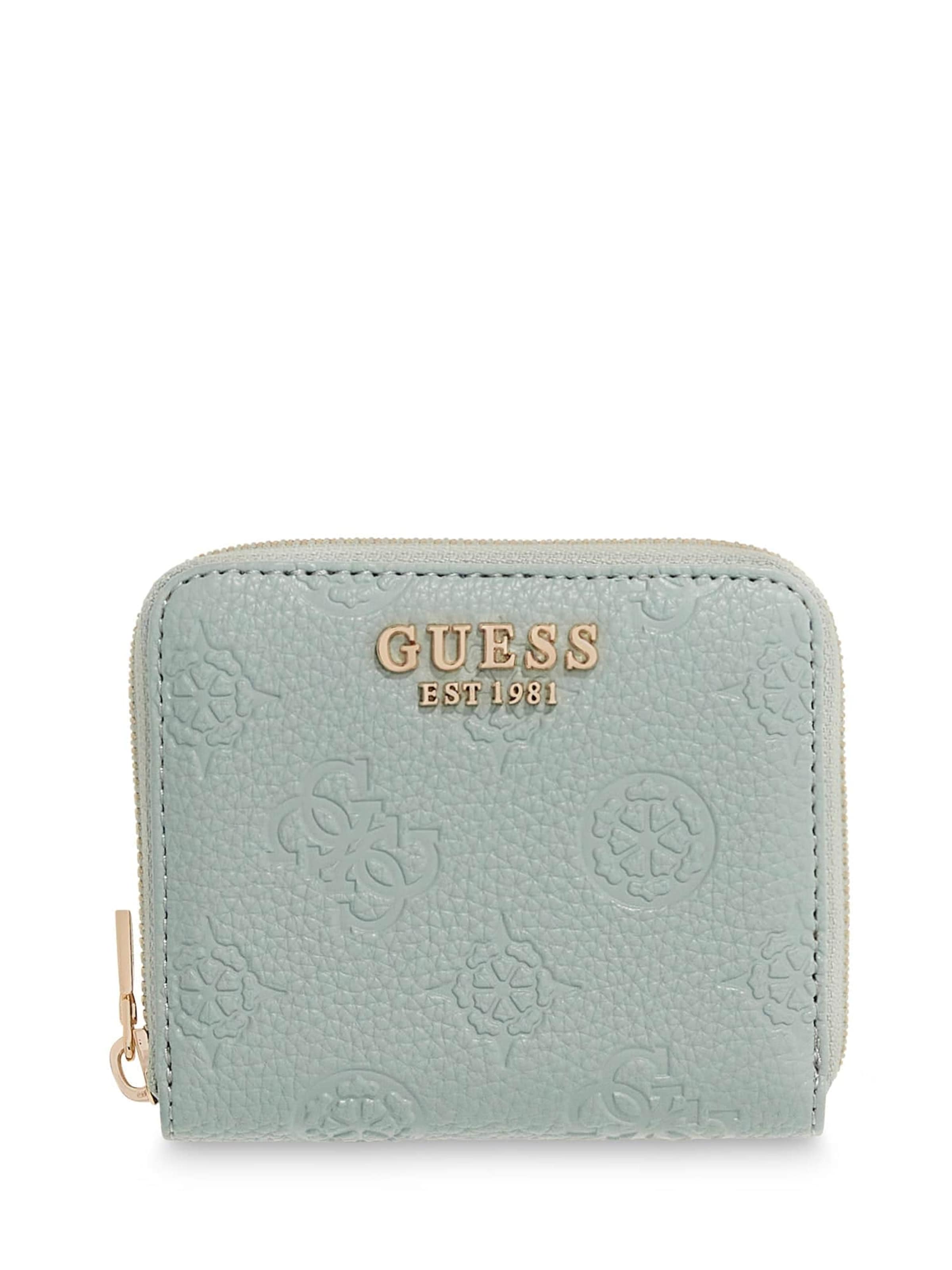 GUESS Wallet 'Cresidia Peony' in Green: front
