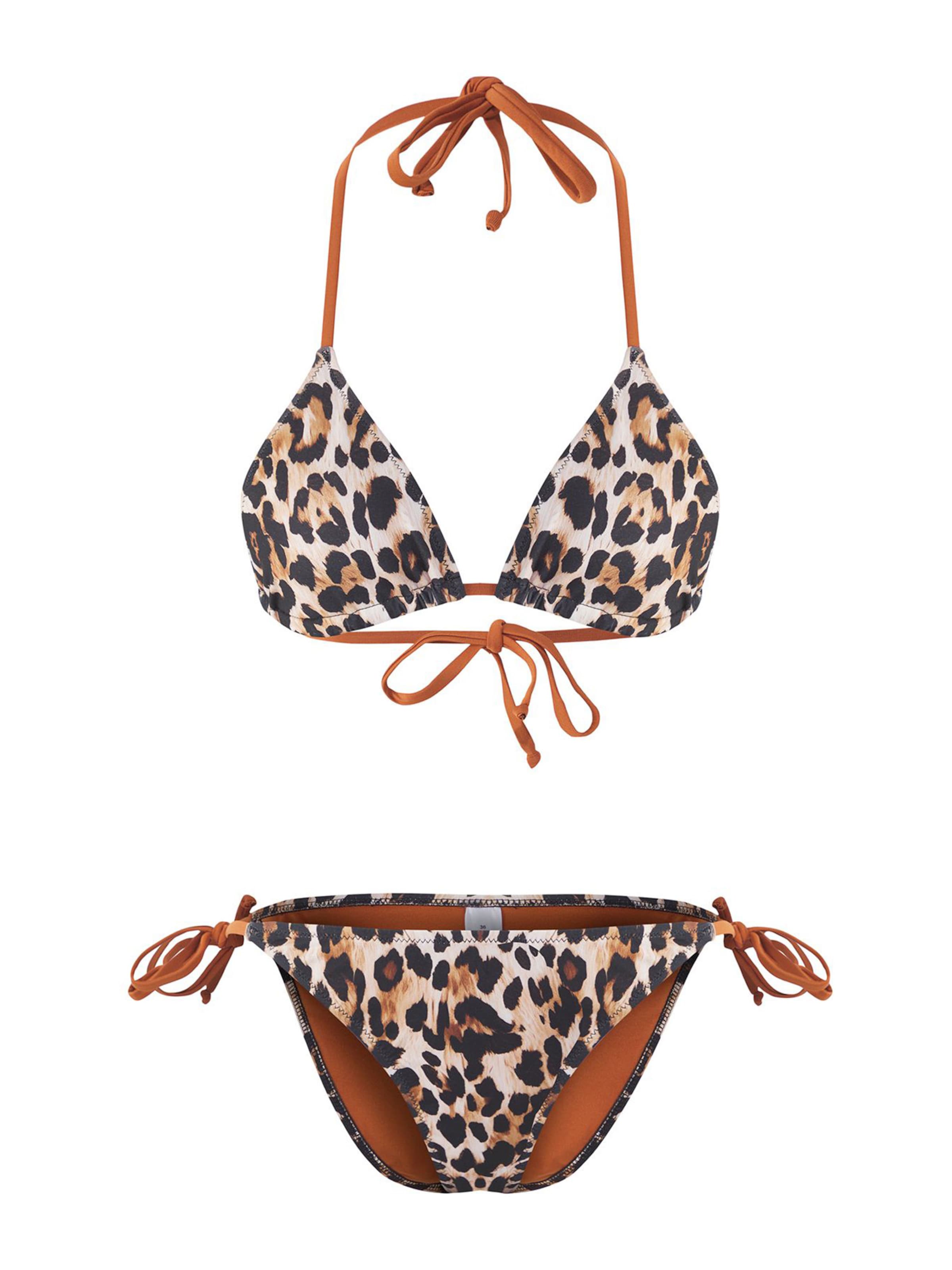 Trendyol Trojúhelníková Bikiny – hnědá: přední strana