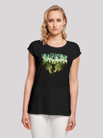 F4NT4STIC Shirt 'Harry Potter Magical Forest' in Zwart: voorkant