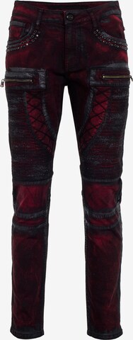 CIPO & BAXX Regular Jeans in Rood: voorkant