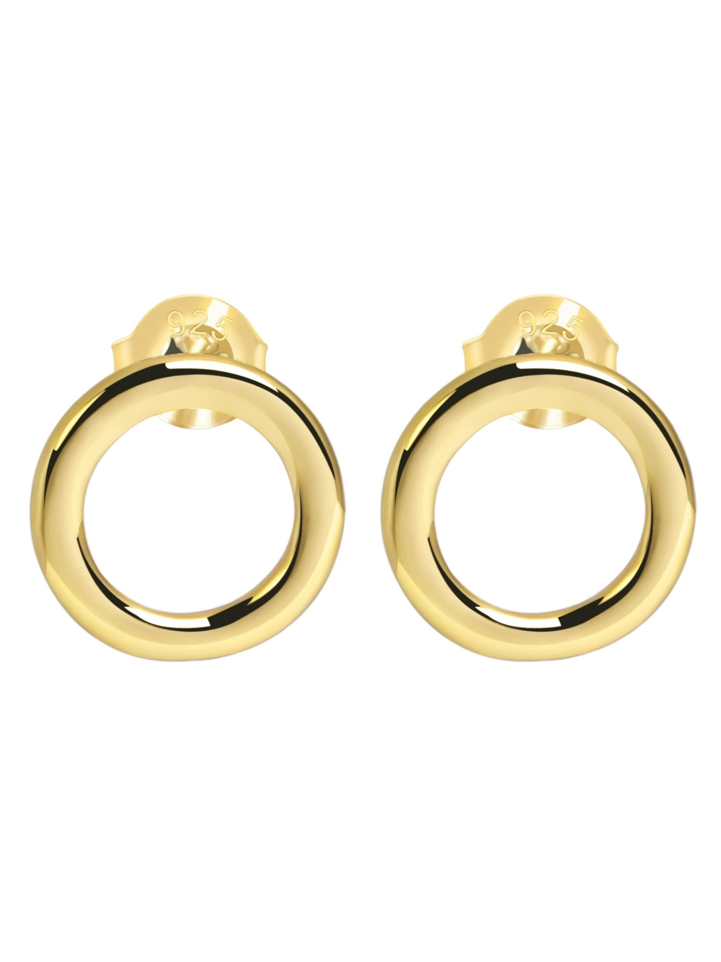 Akzent Earrings '"Charlotte" aus 925 Sterlingsilber, rhodiniert, langlebig' in Gold: front