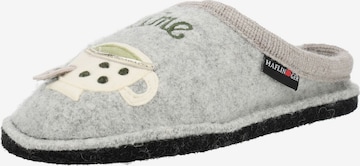 Pantoufle HAFLINGER en gris : devant