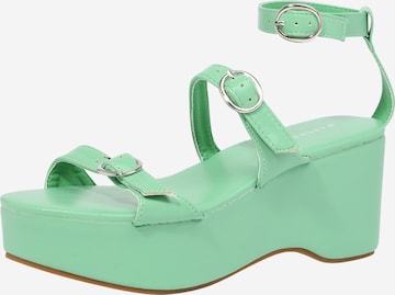 Sandalo con cinturino di Warehouse in verde: frontale