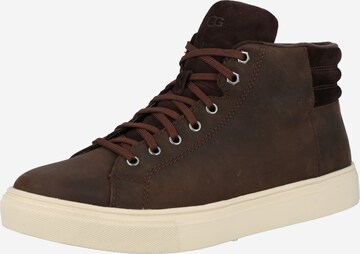 UGG High-Top Sneakers in Brown: front