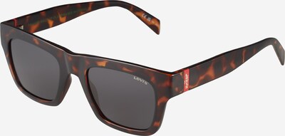 LEVI'S ® Lunettes de soleil '1026/S' en ocre / brun foncé / rouge feu / blanc, Vue avec produit