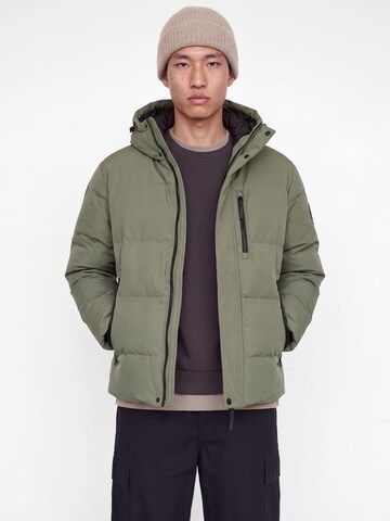 JACK & JONES Zimska jakna 'JCOTrace Alpha' | zelena barva: sprednja stran