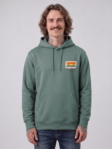 Felpa 'Rainbow Cassette' di Watapparel in verde: frontale