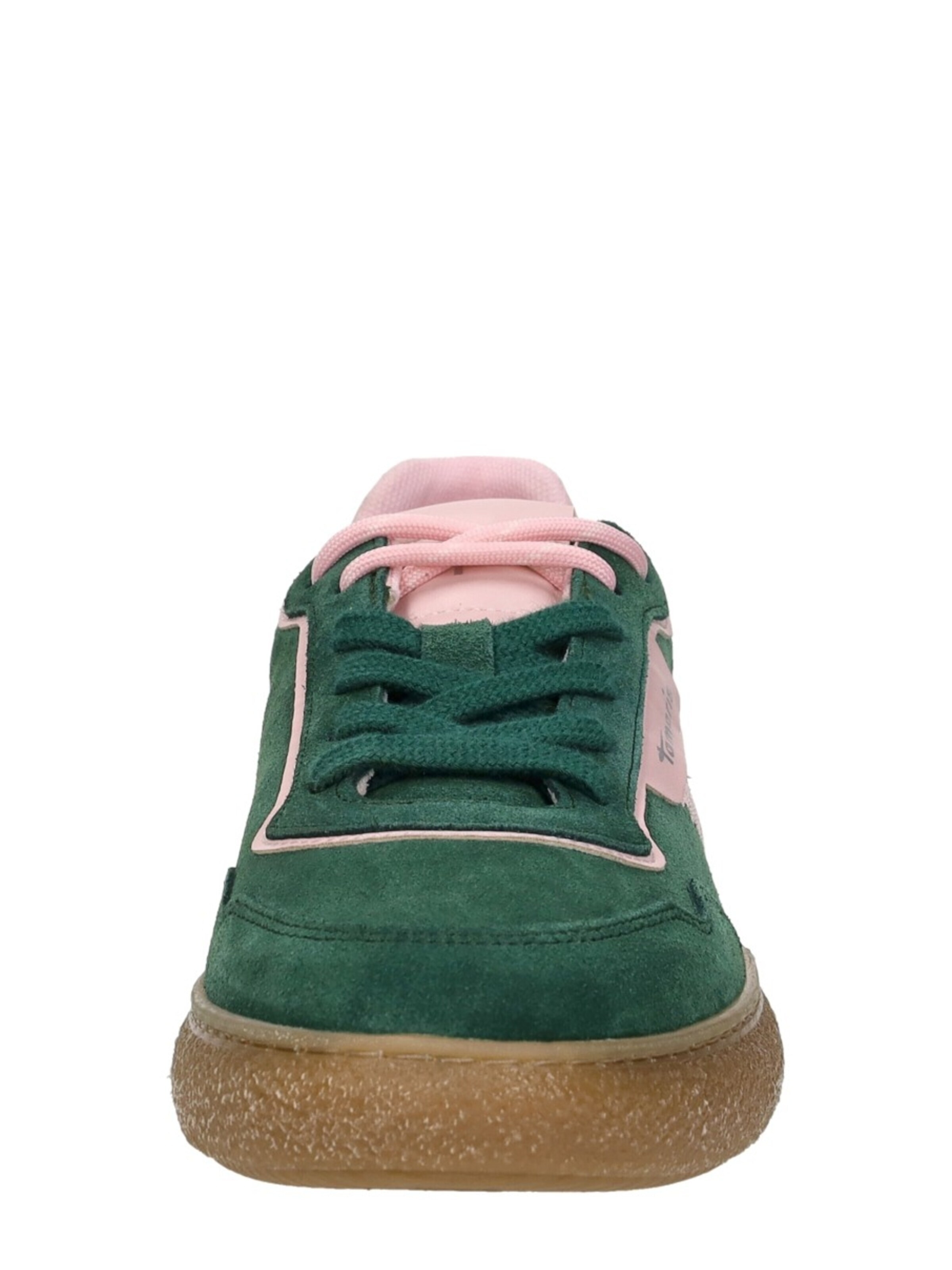 Tamaris Sportieve veterschoen 'Sneakers Laag' in Groen