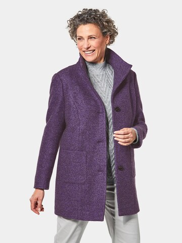 Goldner Between-Seasons Coat in Purple: front