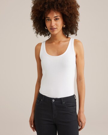 WE Fashion - Top en blanco: frente