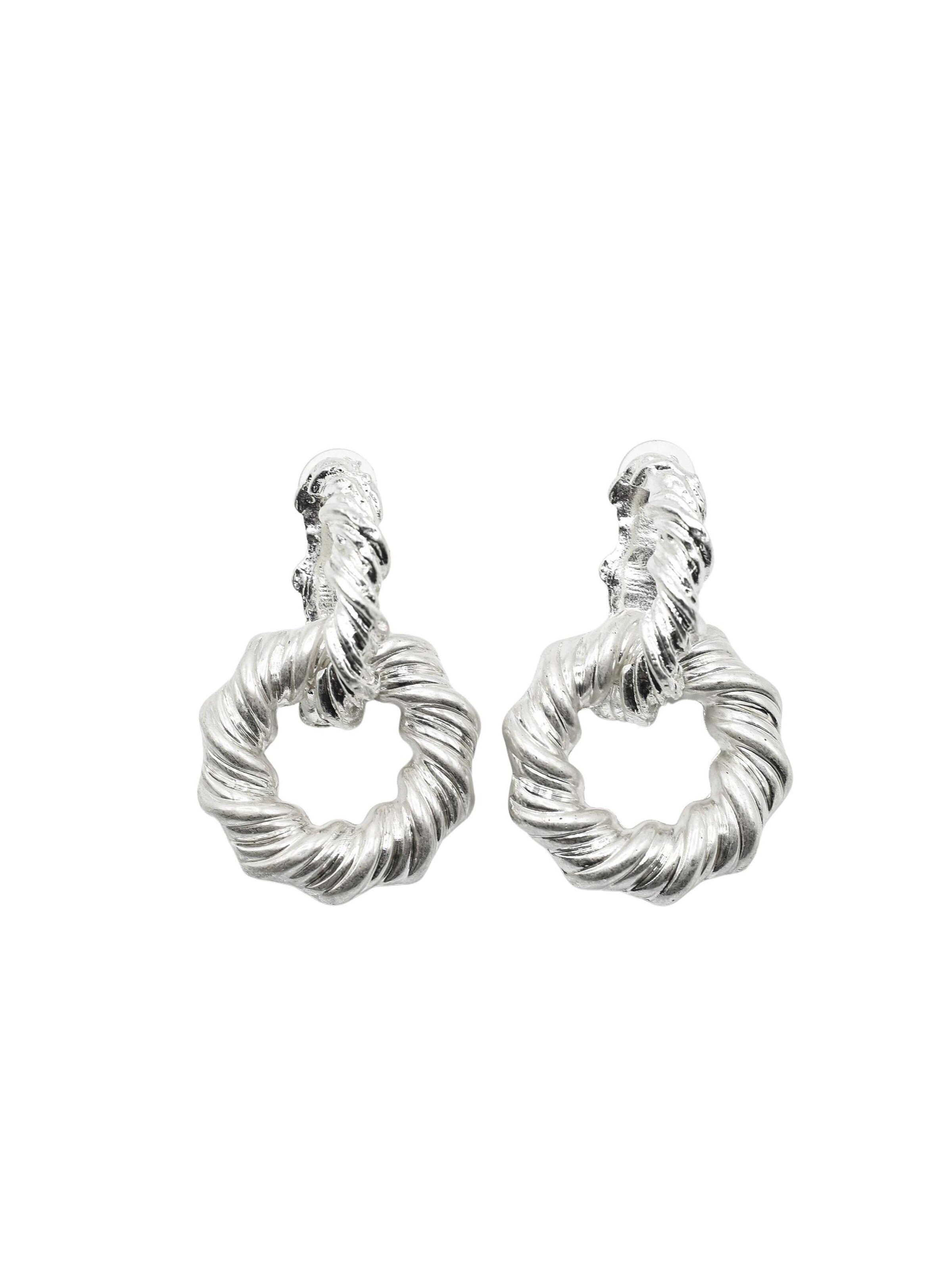 COLLEZIONE ALESSANDRO Earrings 'Twista' in Silver: front