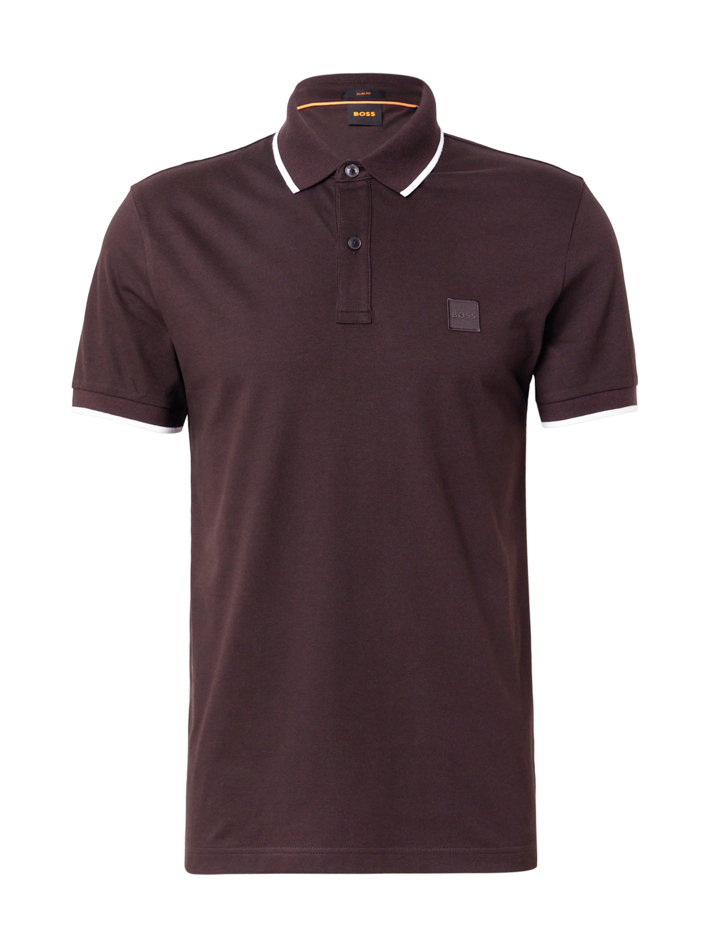 BOSS Póló 'Passertip' - barna: elől