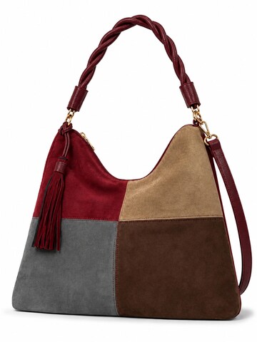 COLLEZIONE ALESSANDRO Shoulder Bag 'Patchwork' in Red: front