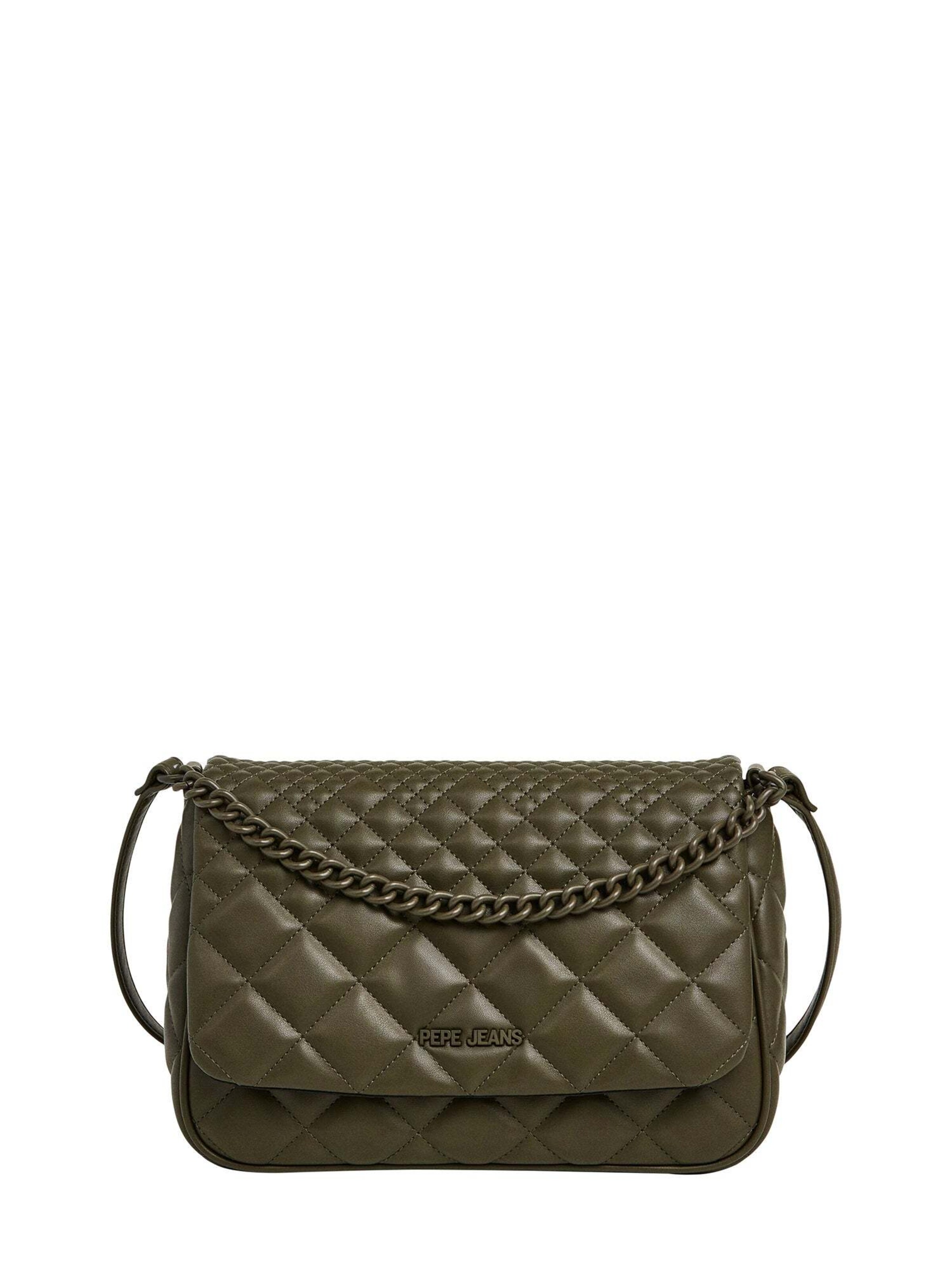 Pepe Jeans Handtas in Groen: voorkant