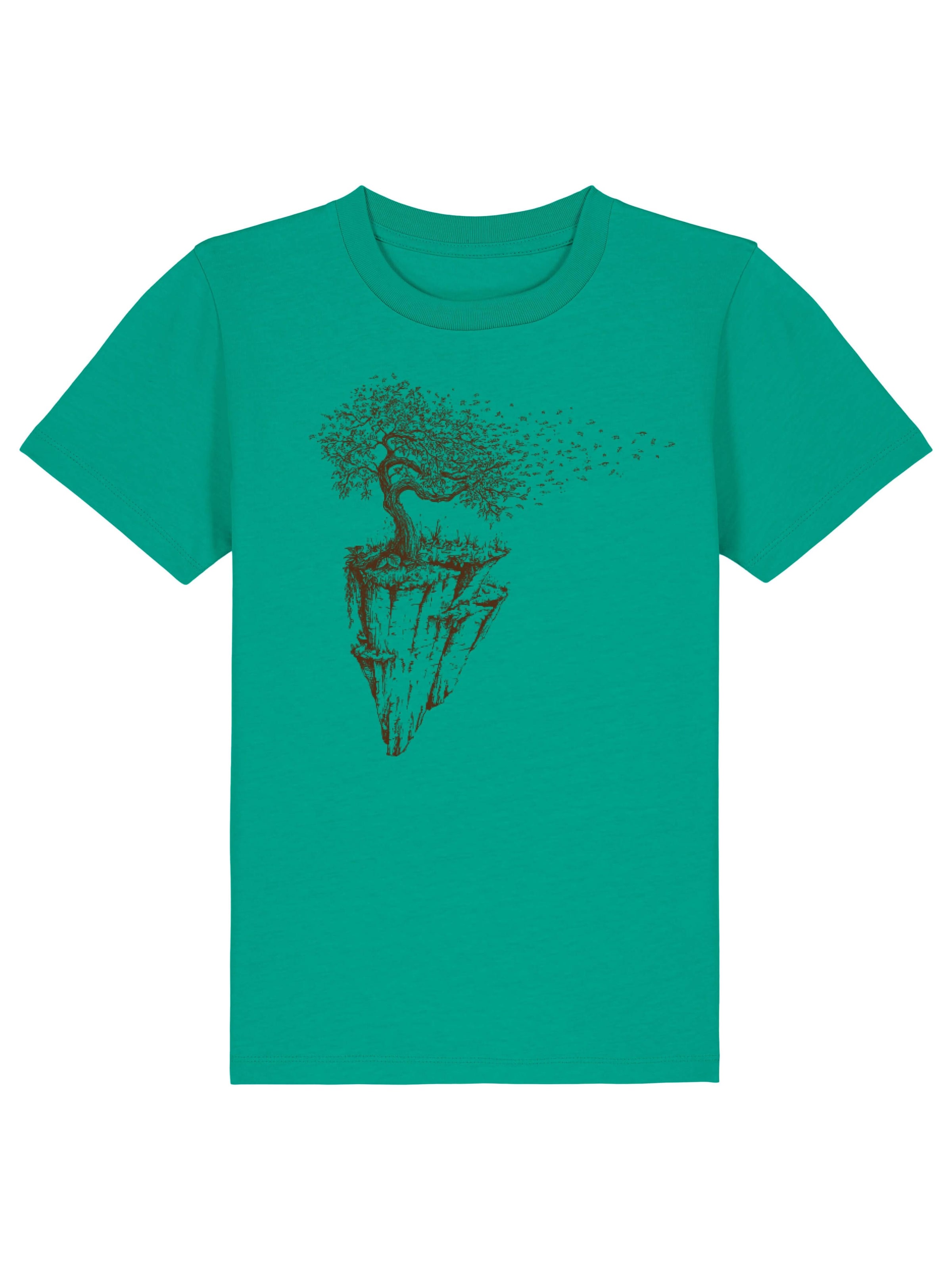 Life-Tree Shirt 'Maple Island' in Green: front
