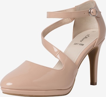 s.Oliver - Zapatos destalonado en beige: frente