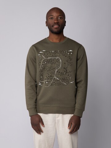 Watapparel Sweatshirt ' Landschaft ' in Green: front