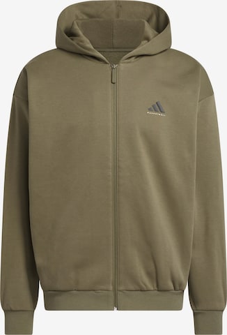 Veste de survêtement 'Basketball Full-Zip (Gender Neutral)' ADIDAS PERFORMANCE en vert : devant