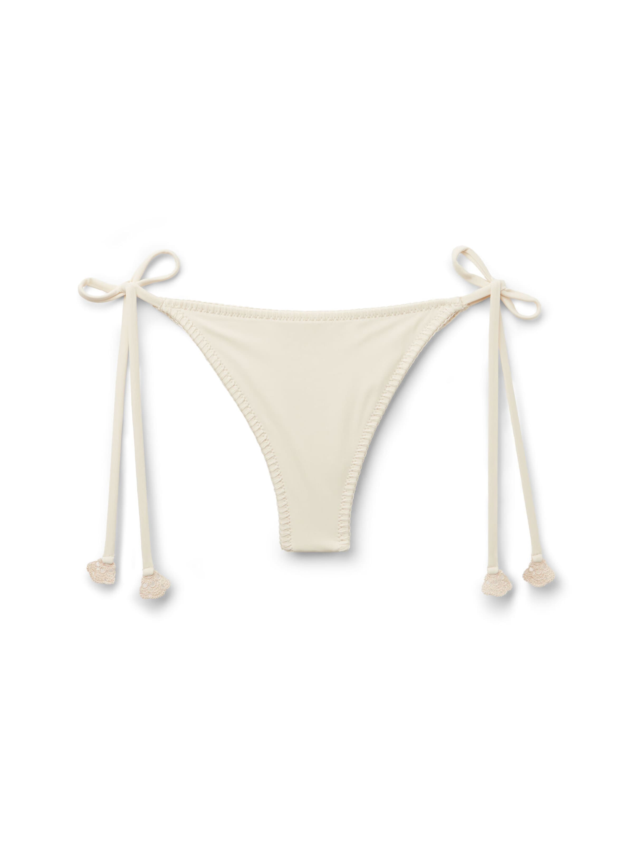 CALZEDONIA Bikini Bottoms 'Floral Crochet' in L in natural white, Item view
