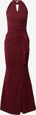 WAL G. فستان سهرة بلون أحمر: الأمام