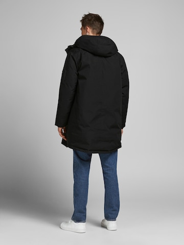 juoda JACK & JONES Žieminė parka 'Terrazzo'