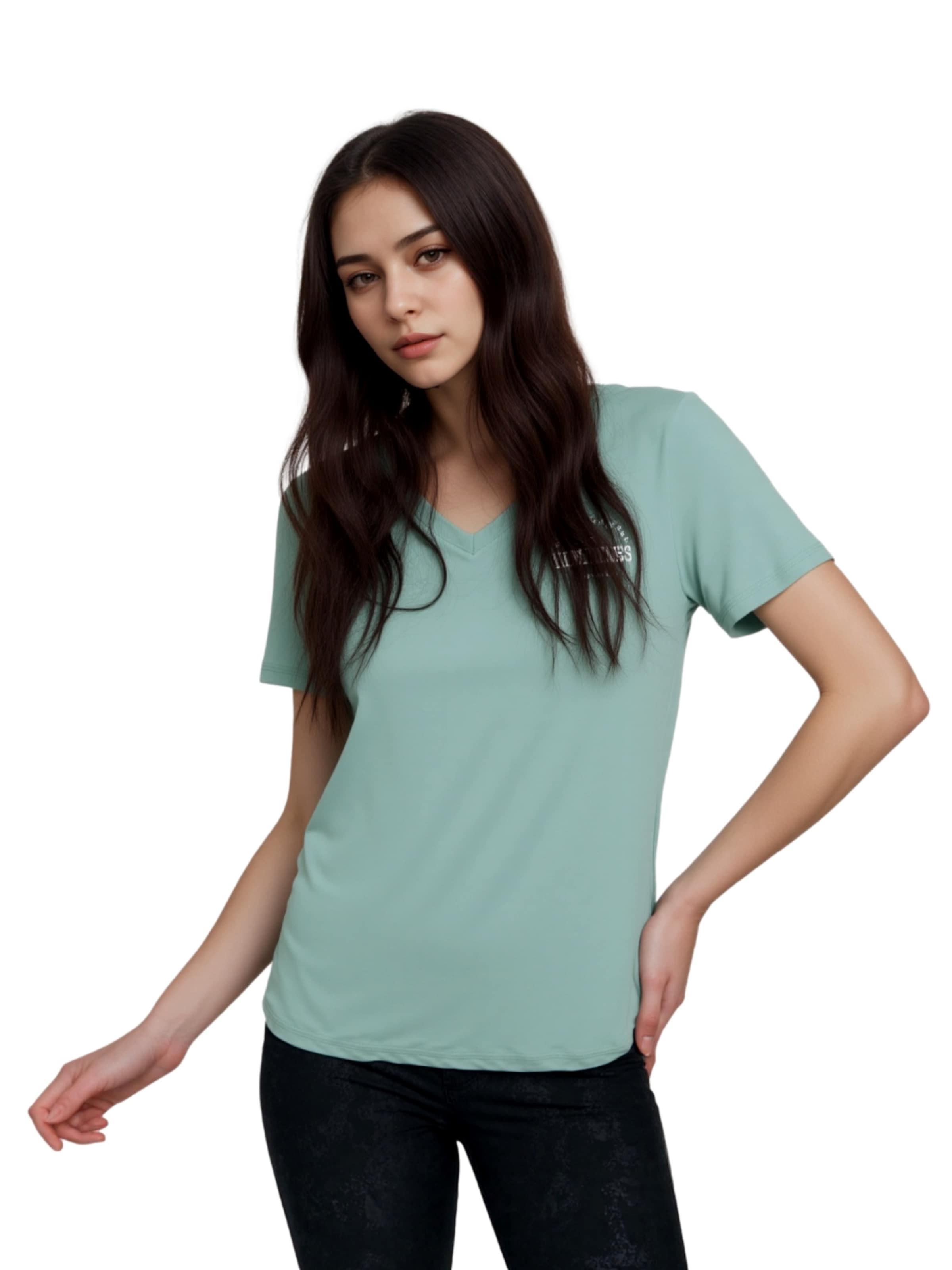 Maglietta 'Save Life' di ONLY PLAY in verde: frontale