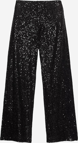 Pull&BearLoosefit Hlače - crna boja: prednji dio