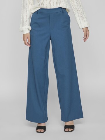 VILA Wide leg Bandplooibroek 'Varone' in Blauw: voorkant