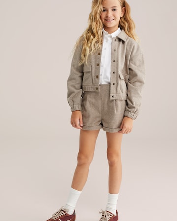 WE Fashion Демисезонная куртка в Бежевый