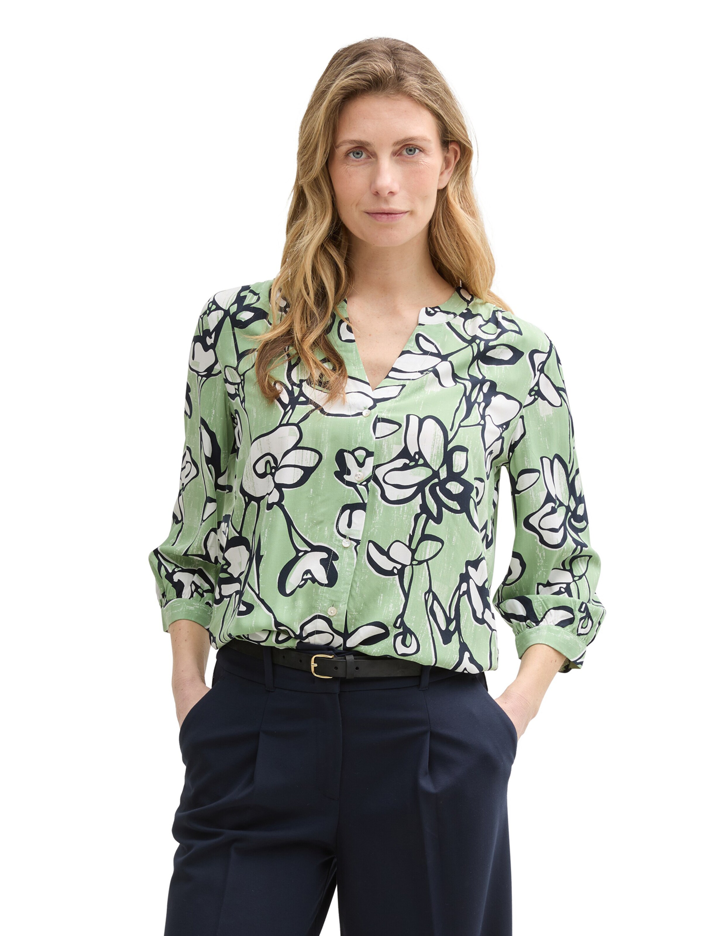 TOM TAILOR Blouse in Groen: voorkant