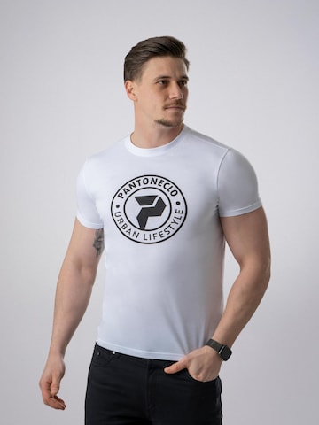 PANTONECLO Shirt 'Pantoneclo Men’s Crew Neck Short Sleeve T-Shirt' in White