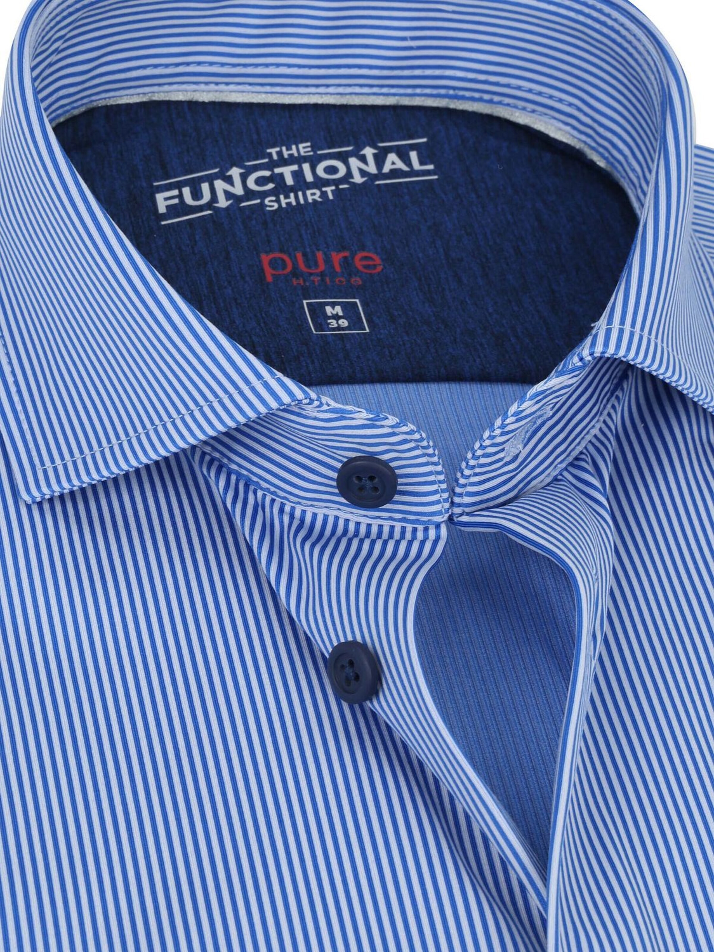PURE Slim fit Overhemd in Blauw