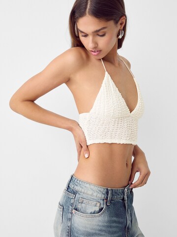Bershka Knitted top in White