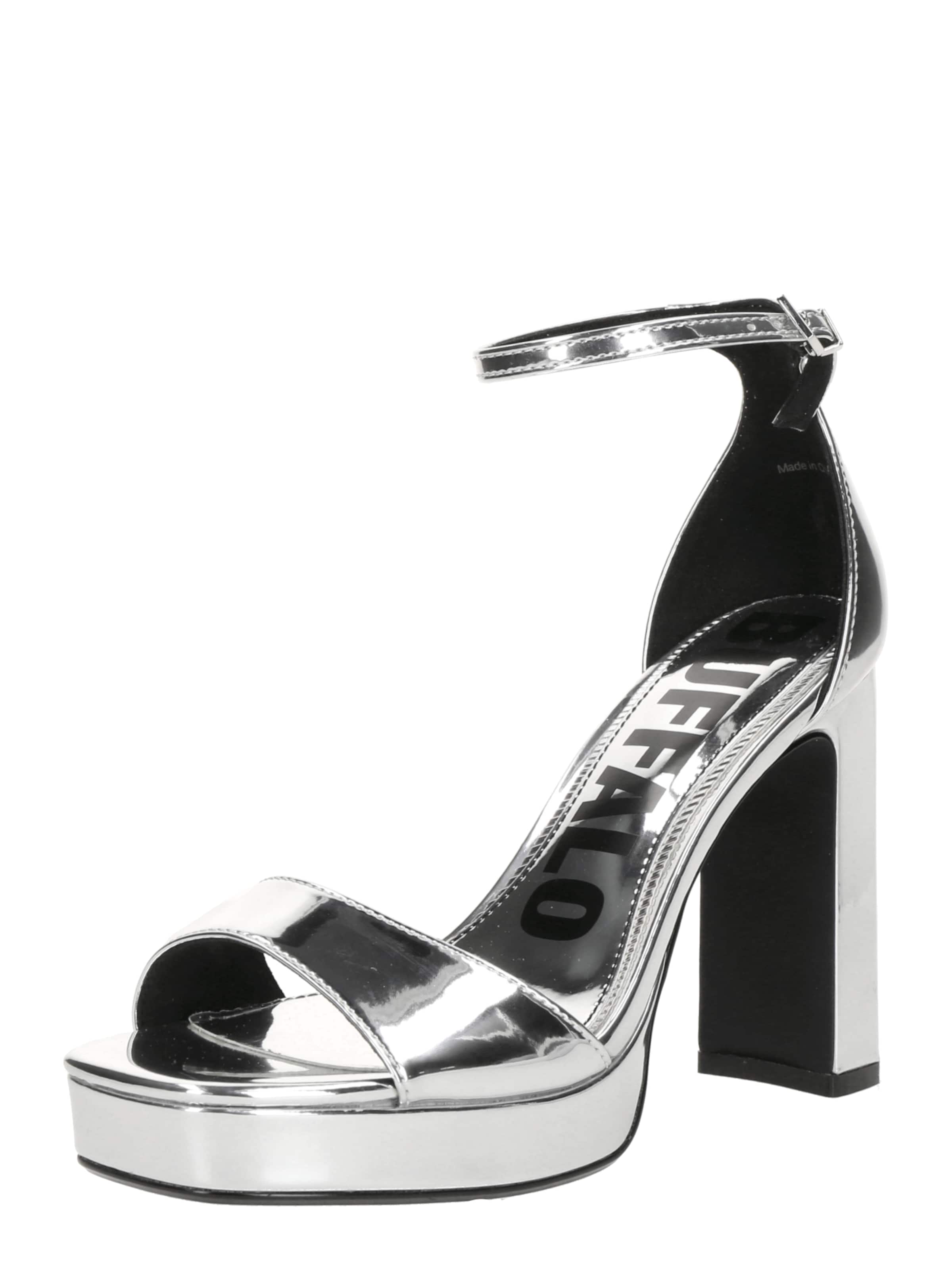 BUFFALO Sandaler med rem 'June Neat' i sølv: forside