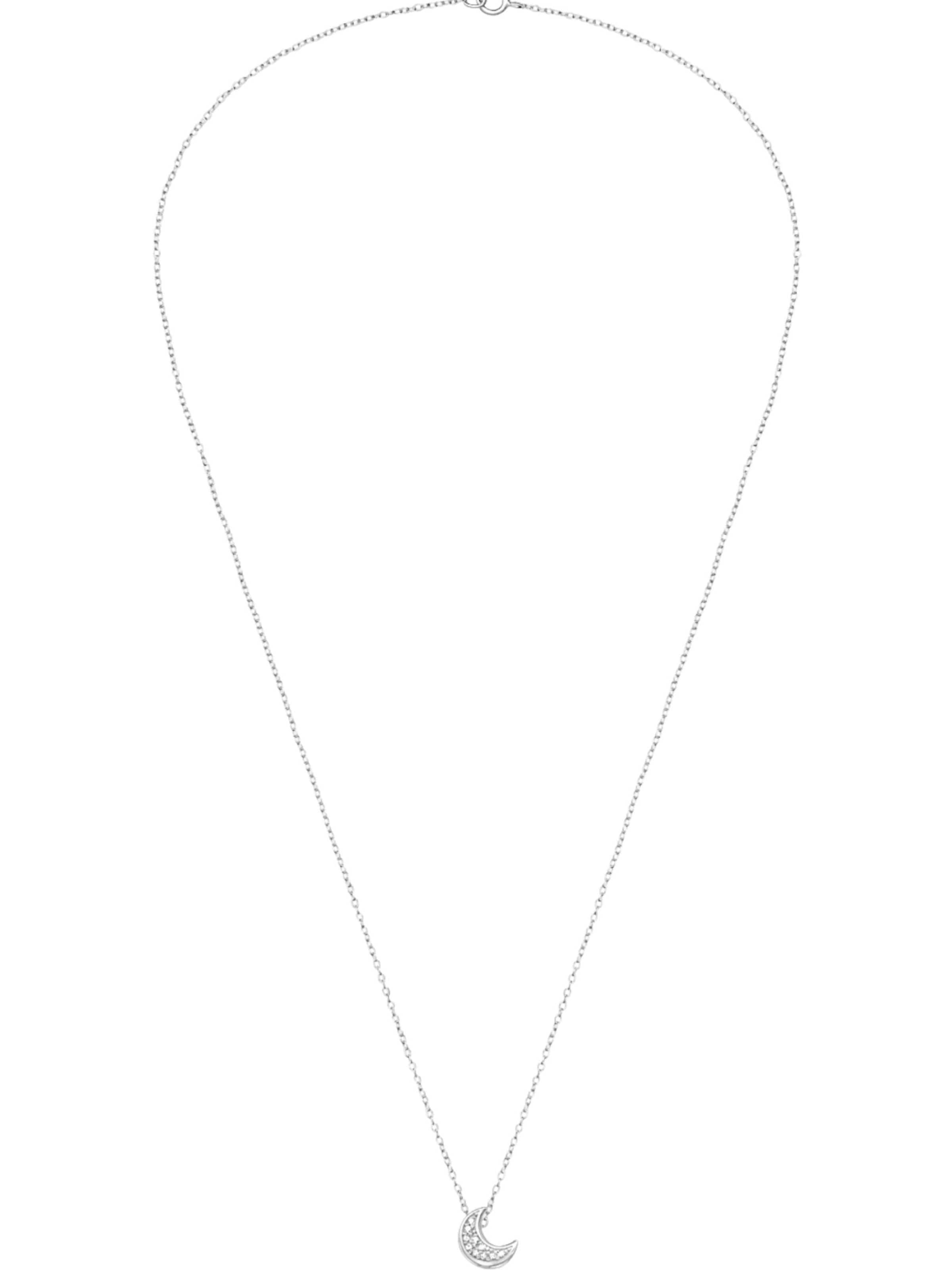 Maxte Necklace 'Crystal Sterling Silver Silver Sterling Silver Unisize' in Silver: front