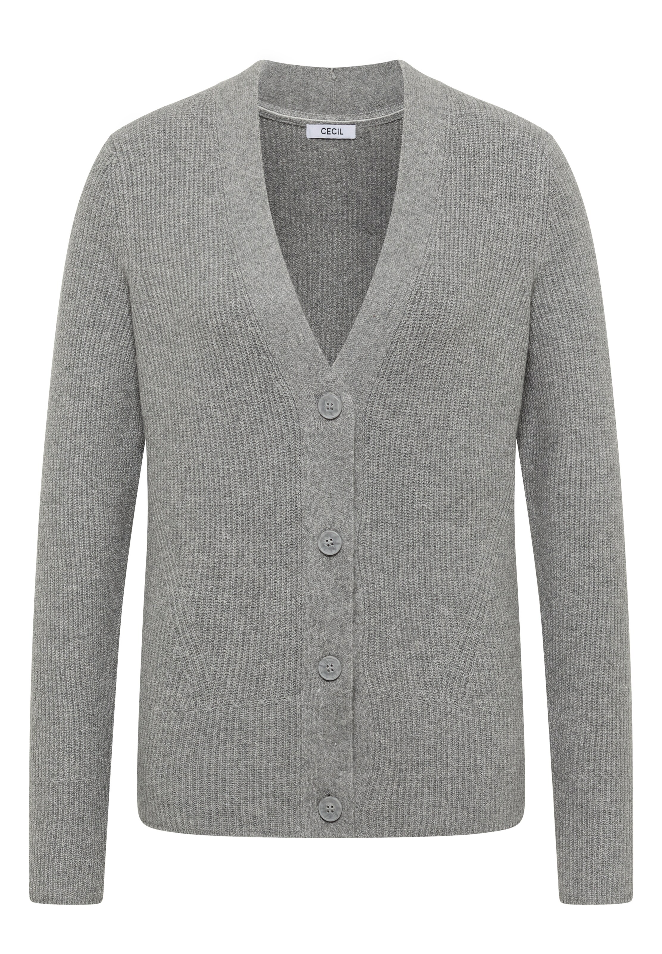 CECIL Knit Cardigan in Grey: front