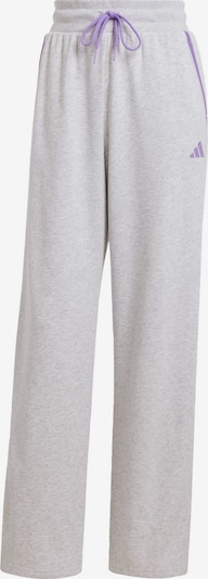 ADIDAS SPORTSWEAR Pantalon de sport 'Essentials' en gris clair / lavande / blanc, Vue avec produit