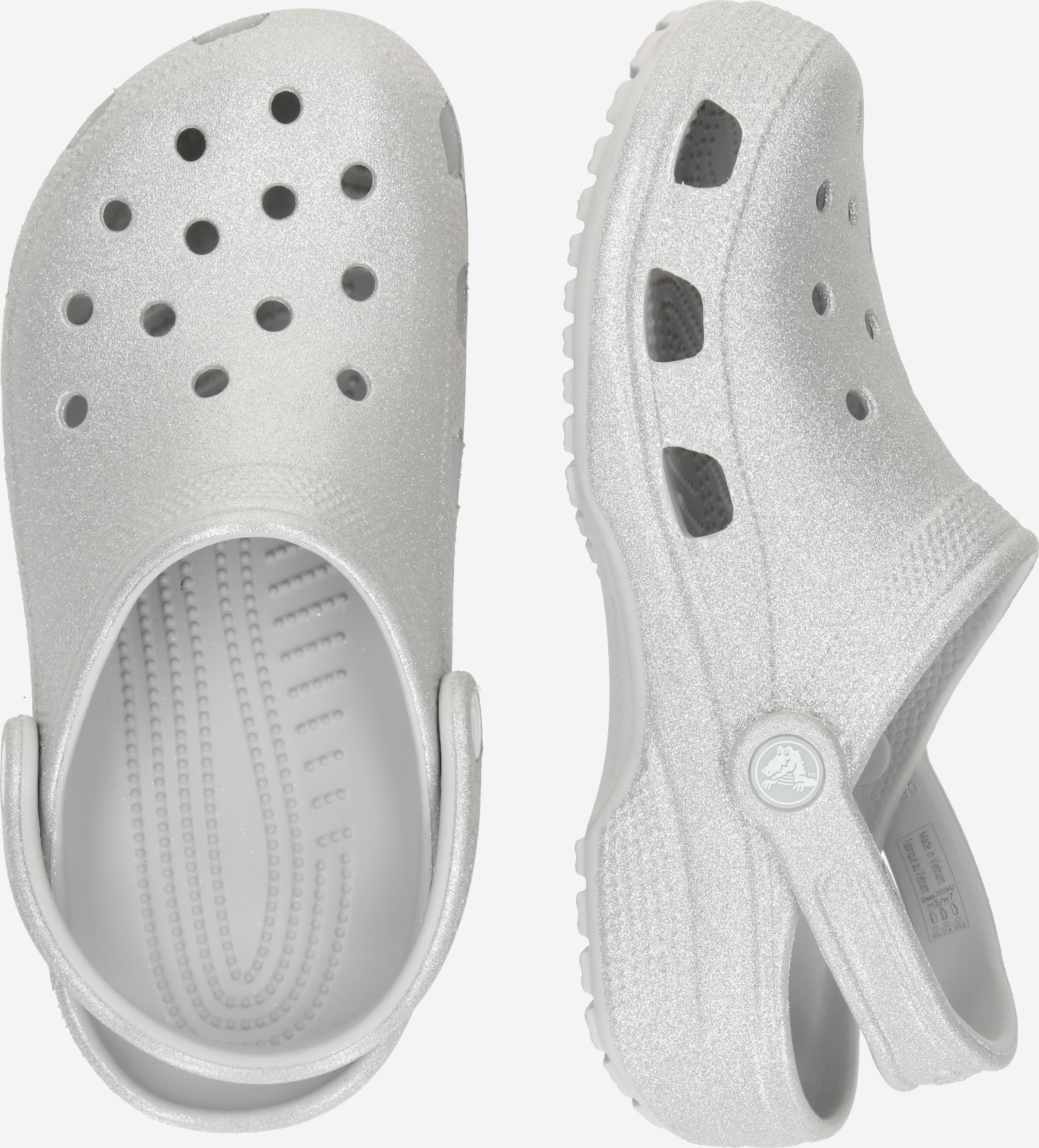 Crocs Classic Glitter Clogs 'Silver' — foto 2