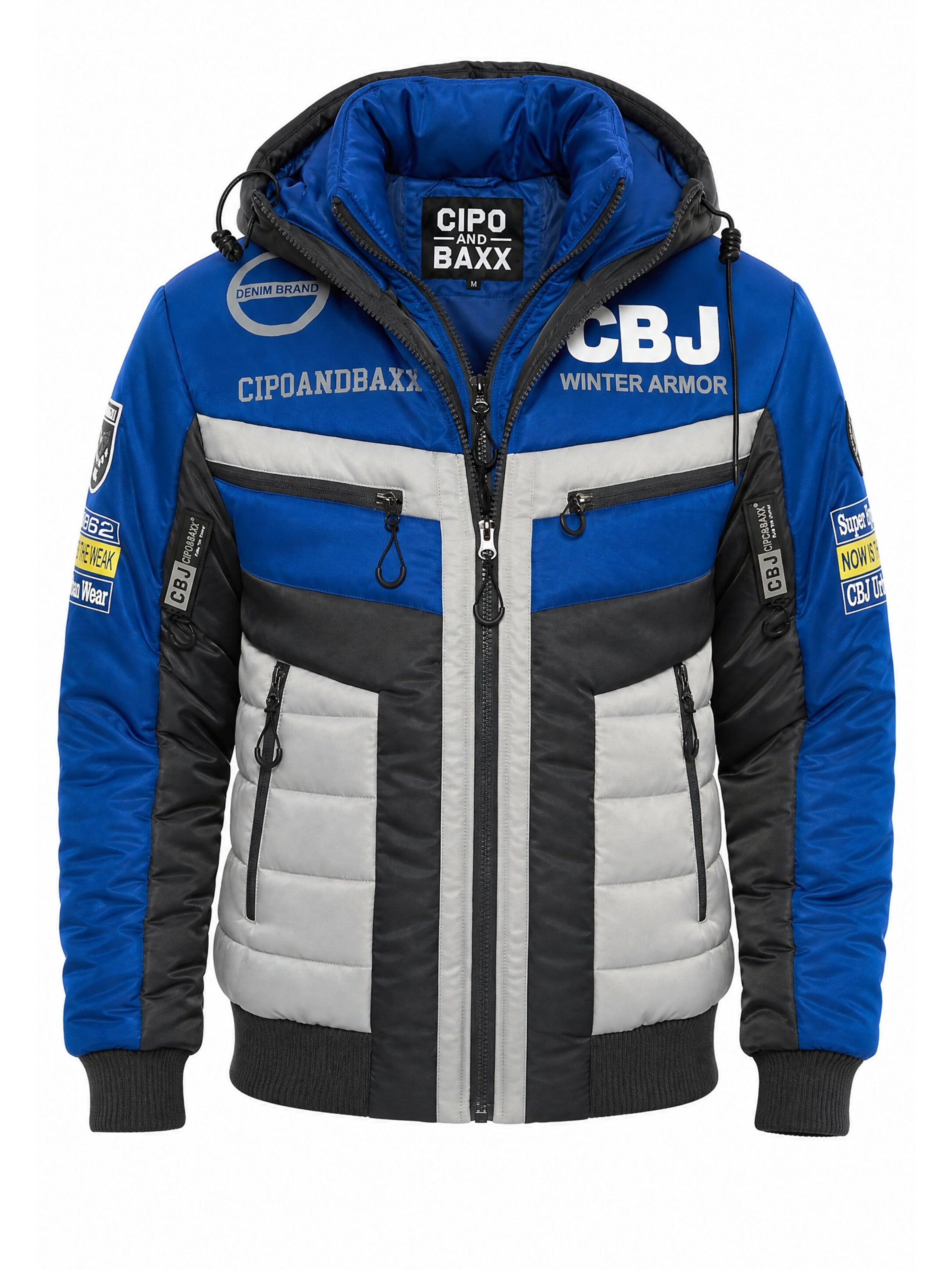 CIPO & BAXX Winter jacket in Blue: front