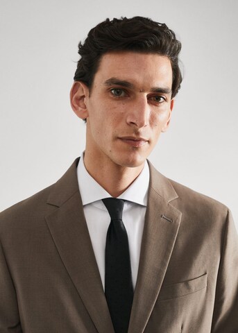 MANGO MAN Slim fit Suit Jacket 'Brasilia' in Brown