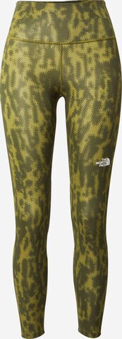 THE NORTH FACE Skinny Workout Pants in Green: front