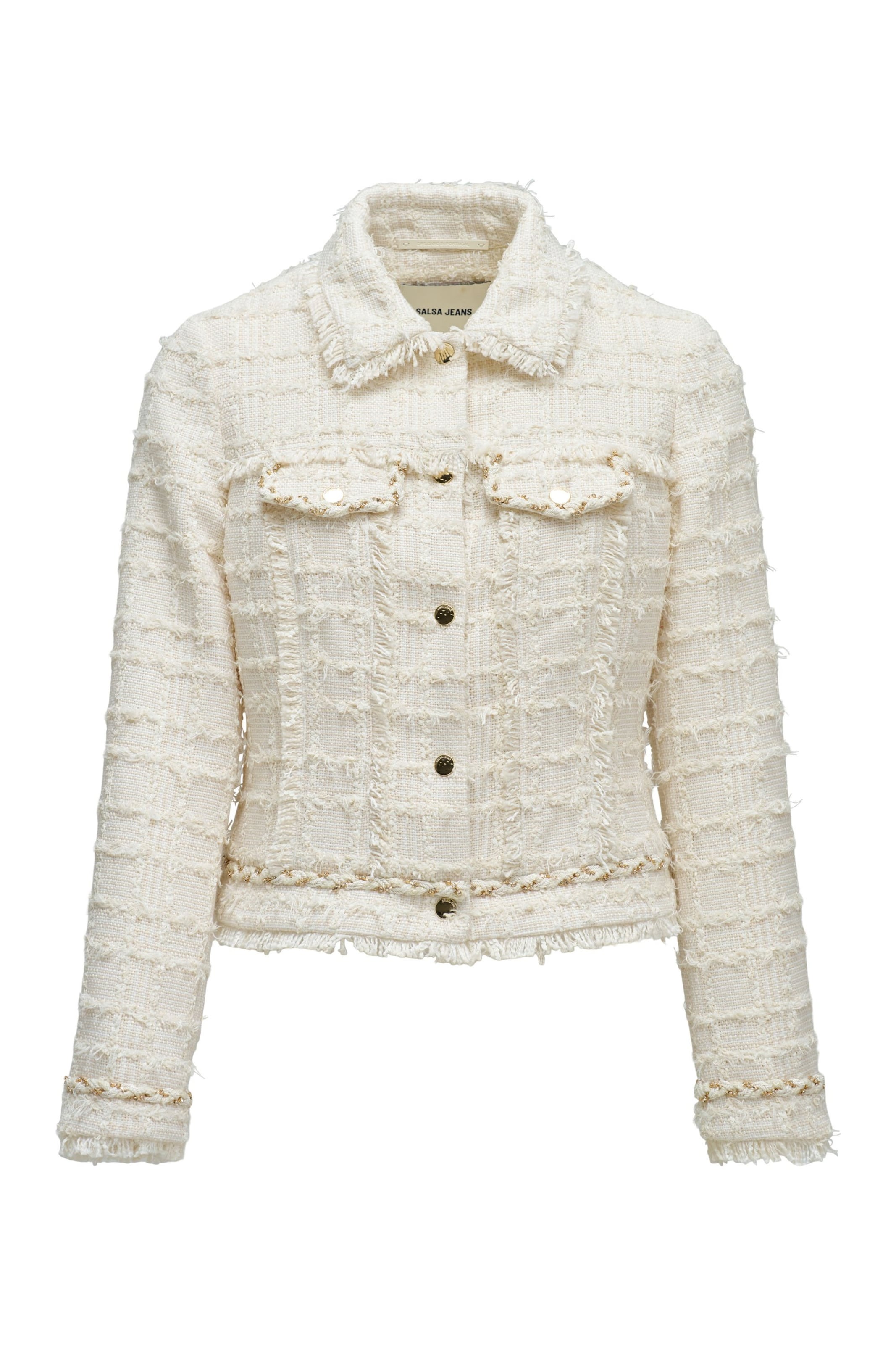 Salsa Jeans Tussenjas in Beige: voorkant