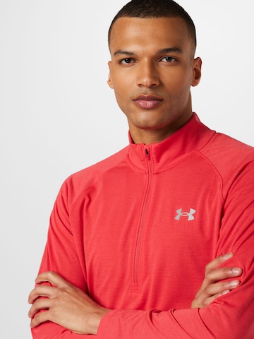 UNDER ARMOUR Performance Shirt 'Streaker' in Red