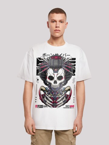 T-Shirt 'CYBERPUNK STYLES' F4NT4STIC en blanc : devant