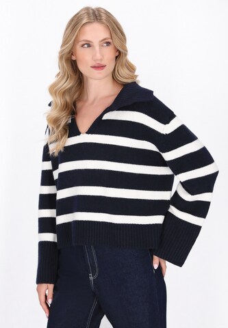 Pull-over DreiMaster Maritim en bleu : devant