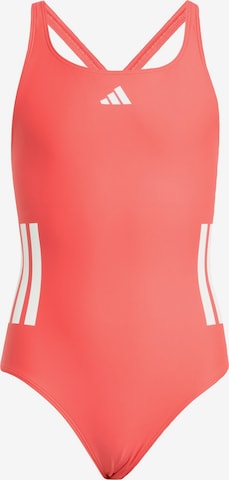ADIDAS PERFORMANCE - Moda de baño deportiva '3-Stripes C-Back Swimsuit' en rojo: frente