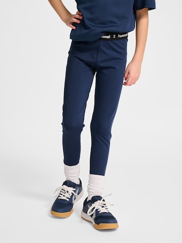 Hummel Skinny Sportsbukser 'Pulse' i blå: forside