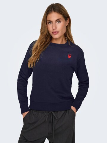 JDY Sweatshirt 'JDYPARIS' in Blau: Vorderseite