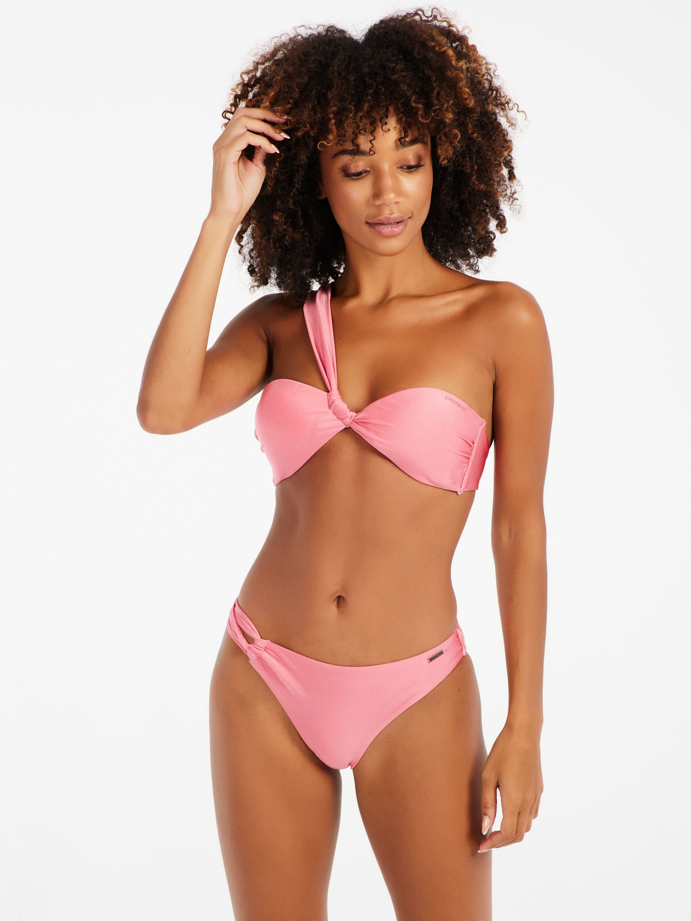 PROTEST Bandeau Bikini 'PRTBlum' in Roze: voorkant